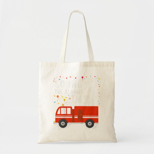 Tote Bag Enfants Camion d'incendie 3e anniversaire garçon 3 (Devant)