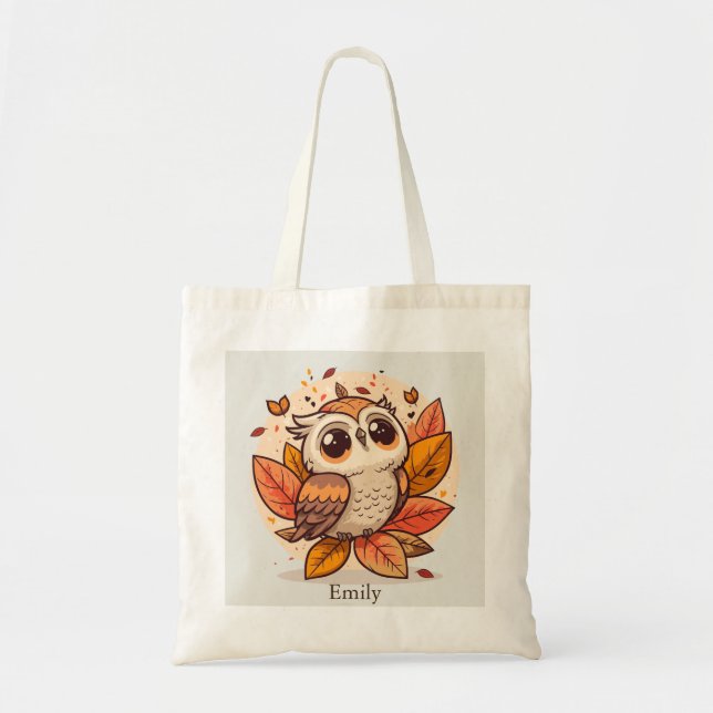 Tote Bag Enfants de hibou personnalisés (Devant)