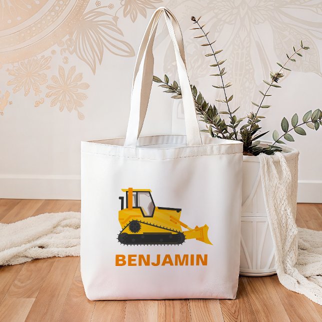 Tote Bag Enfants de la construction de bulldozer (Créateur téléchargé)