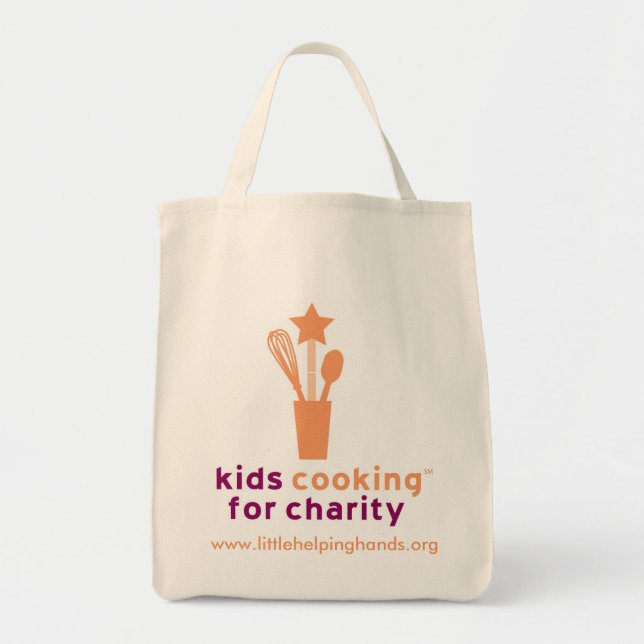 Tote Bag Enfants faisant cuire pour l'épicerie organique (Devant)