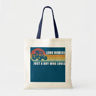 Tote Bag Enfants Juste un garçon qui aime tondeuse à gazon 