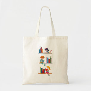 Tote Bag Enfants lisant des livres