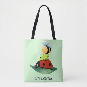 Tote Bag Enfants mignonne Rouge coccinelle Abeille insecte 