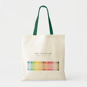 Tote Bag Enfants modernes Enseignant Coloré Arc-en-ciel Cou