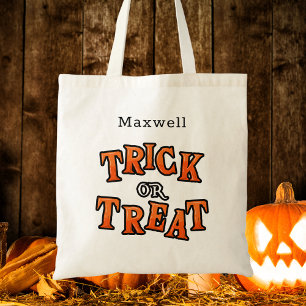 Tote Bag Enfants modernes joyeux Halloween Trick or Treat b