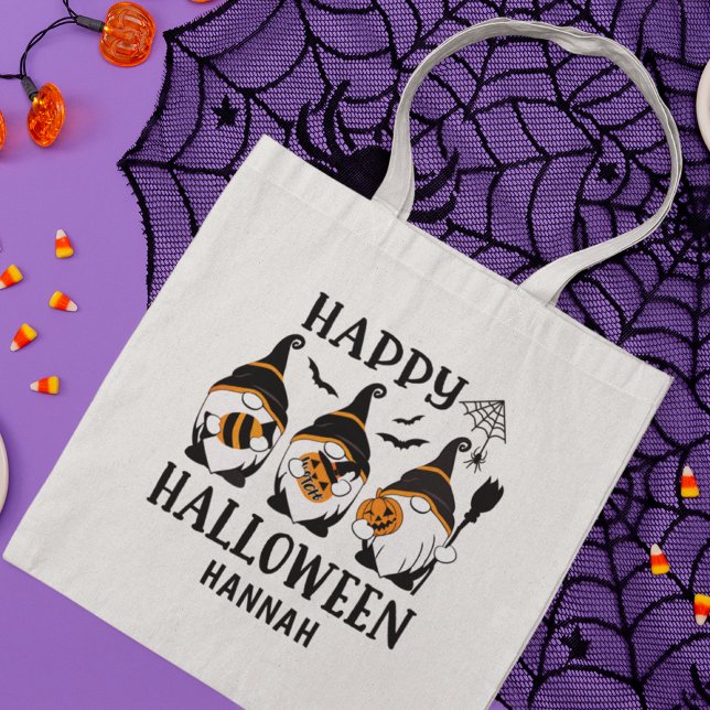 Tote Bag Enfants personnalisés Halloween Gnomes mignons Cit (Créateur téléchargé)