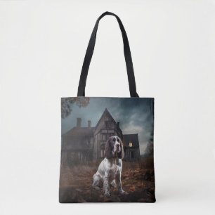 Tote Bag English Springer Spaniel Halloween Épouvantable