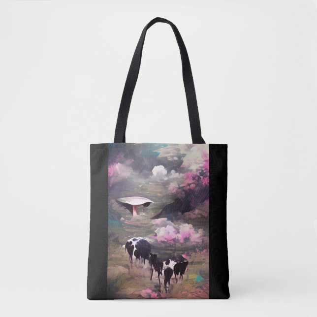 Tote Bag Enlèvement de vaches UFO (Devant)