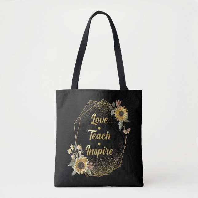 Tote Bag Enseignant à l'école Apprendre l'amour inspire le  (Devant)