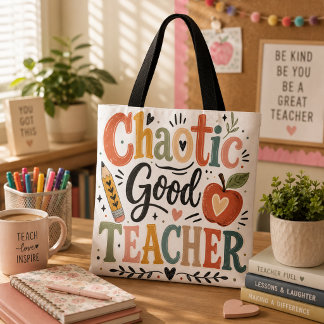 Tote Bag Enseignant bienveillant chaotique