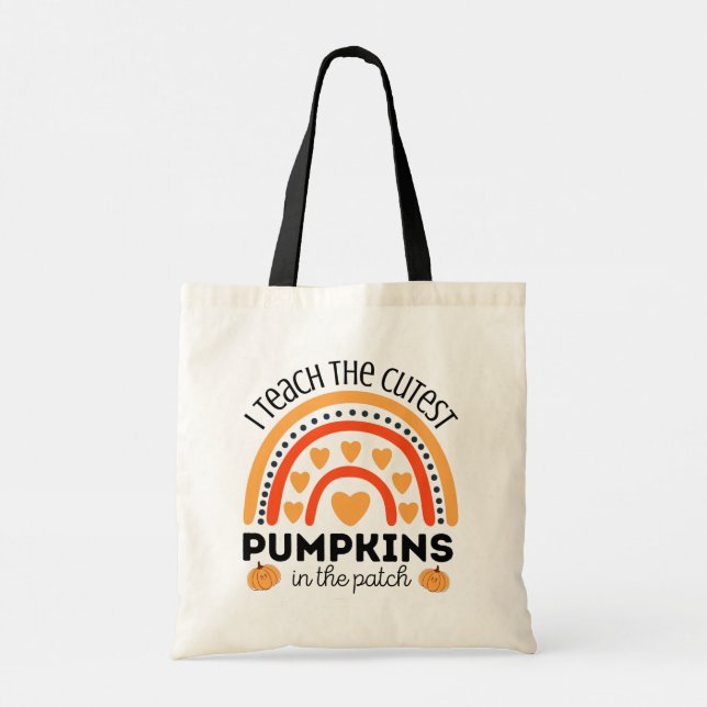 Tote Bag Enseignant cutest citrouille patch Halloween arc-e (Dos)