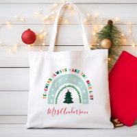 Enseignant de Noël rainbow belle liste
