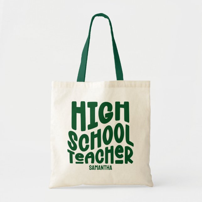 Tote Bag Enseignant du lycée Dark Green (Devant)