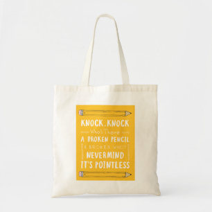Tote Bag Enseignant Knock Blagues crayon Puns Humour enfant