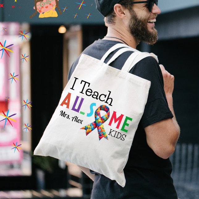 Tote Bag Enseignant sensibilisation sur l'autisme (Créateur téléchargé)