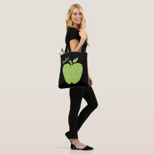 Tote Bag Enseignants Apple Empreintes de léopard verts