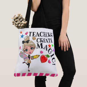 Tote Bag Enseignants Créer une magie - Voir retour -