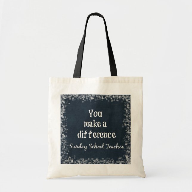 Tote Bag Enseignants de l'école du dimanche (Devant)