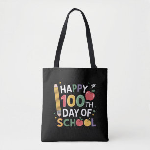 Tote Bag Enseignants du 100e jour d'école Joyeux 100 jours