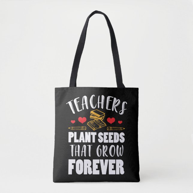 Tote Bag Enseignants Scolaires Graines Plantes Qui Croissen (Devant)