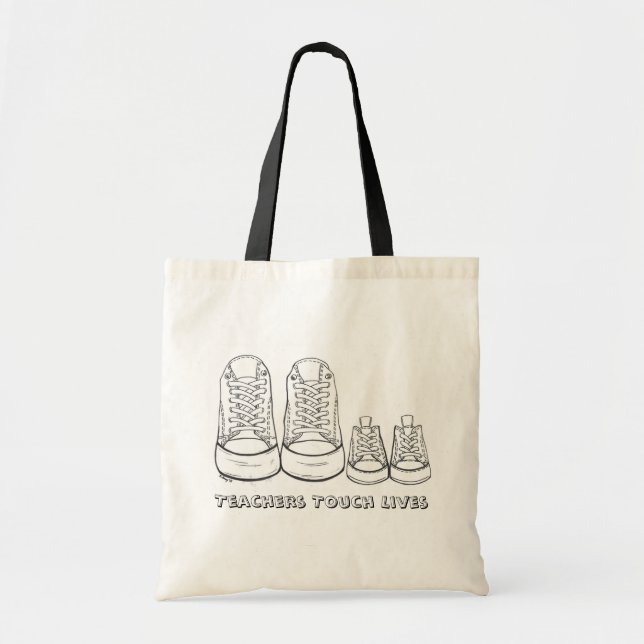 Tote Bag Enseignants Touch Lives Enseignant Basket Fourre-t (Devant)