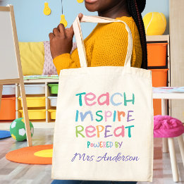 Tote Bag Enseigner Inspirer Répéter Amusant Cadeau pour un