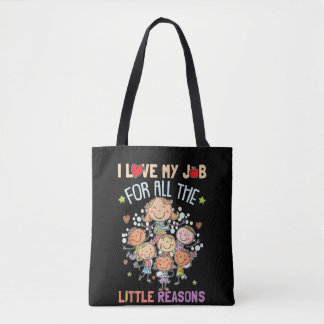 Tote Bag Enseigner J'aime mon métier pour toutes ces petite