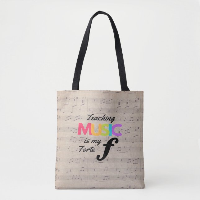 Tote Bag Enseigner La Musique Est Mon Humour Enseignant La  (Devant)
