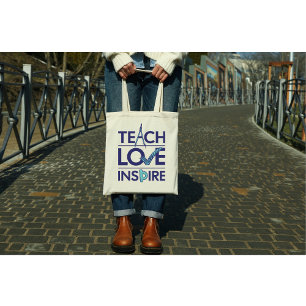 Tote Bag Enseigner l'amour Inspiration de l'enseignant
