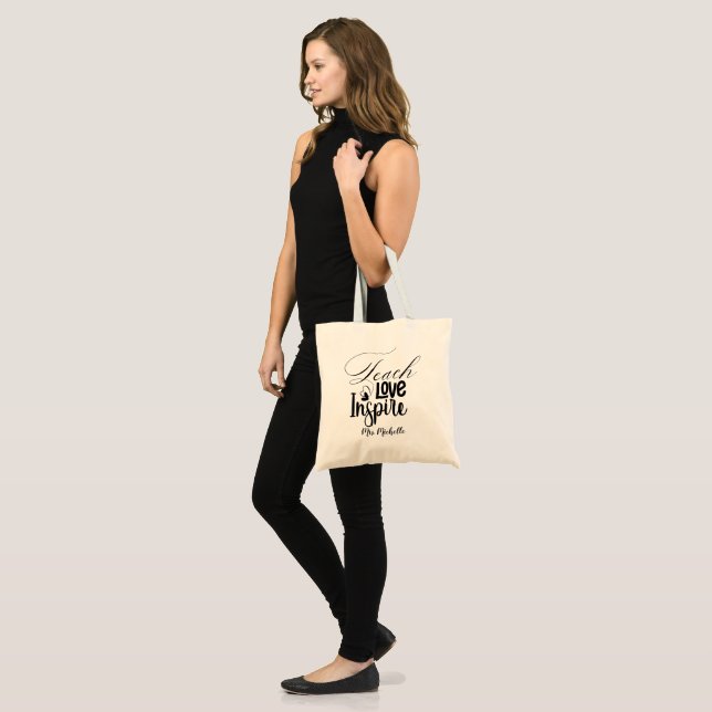 Tote Bag Enseigner l'amour Inspirer enseignants Appréciatio (Devant (modèle))