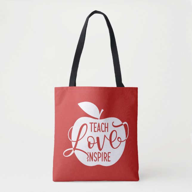 Tote Bag Enseignez l'amour inspirent (Devant)