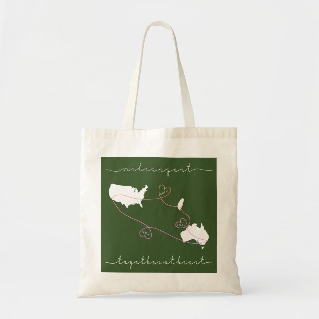 Tote Bag ensemble au coeur (Devant)