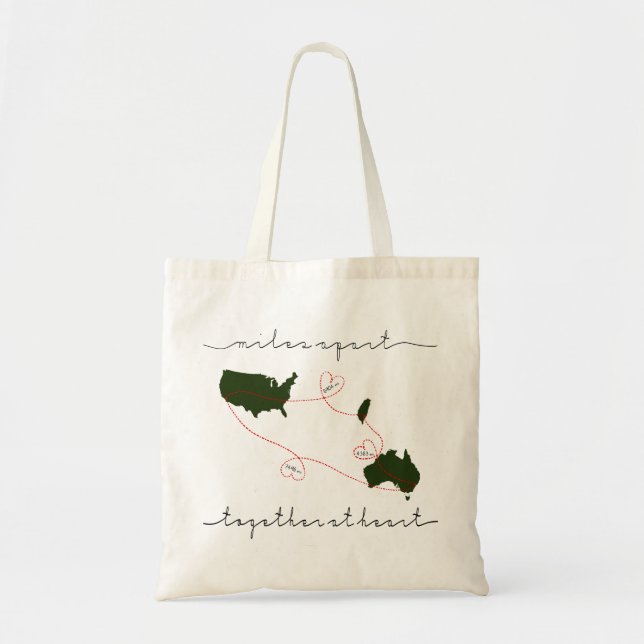 Tote Bag ensemble au coeur (Devant)