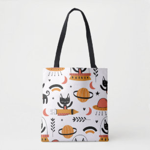 Tote Bag Ensemble de chats mignons illustration design vint