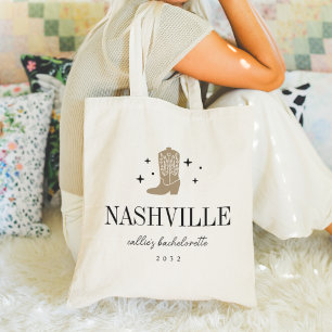 Tote Bag Enterrement de vie de jeune fille bottes de cowboy