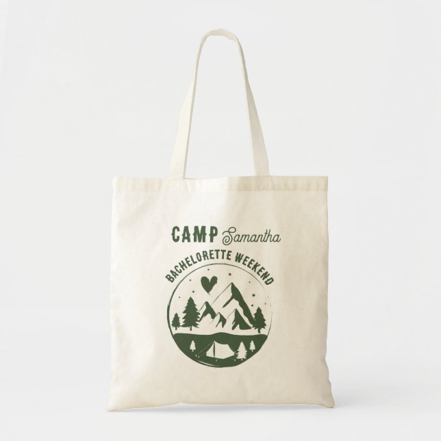 Tote Bag Enterrement de vie de jeune fille Camping Bach Wee (Devant)