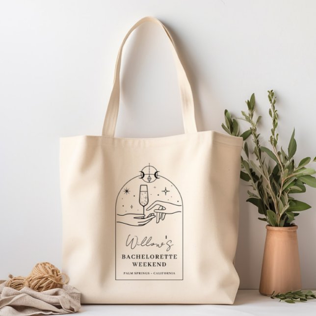 Tote Bag Enterrement de vie de jeune fille carte tarot myst (Mystical Tarot Card Tote Bag Bachelorette Party Favors)