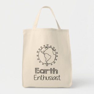 Tote Bag Enthousiaste pour la Terre Éco sans alimentation 
