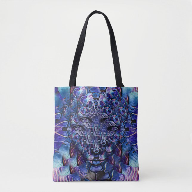Tote Bag Entité d'yeux virtuels (Devant)