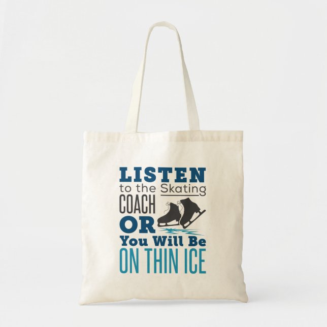 Tote Bag Entraîneur de patinage Ice patinage mince Ice (Devant)