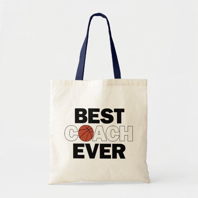 Tote Bag Entraîneur Favori Meilleur Entraîneur De Basketbal (Devant)