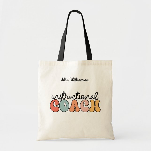 Tote Bag Entraîneur pédagogique personnalisé Retro Entraîne (Devant)