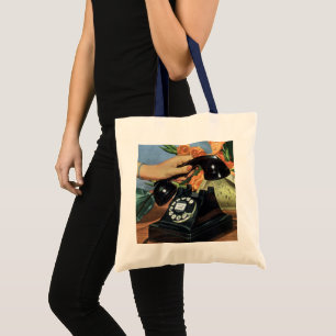 Tote Bag Entreprise Vintage, Téléphone Ancien avec Cadran R