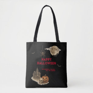 Tote Bag Entrez Si Vous Osez - Maison Halloween Éffrayante