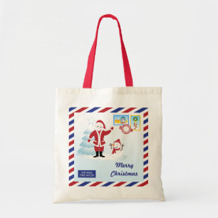 Tote Bag Enveloppe de courrier d'escargot de Noël