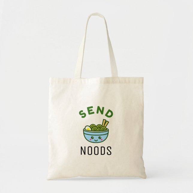 Tote Bag Envoyez à Noods les nouilles de Ramen drôles de (Devant)