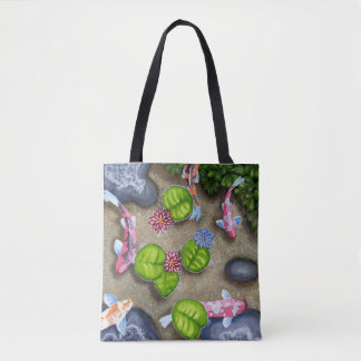 Tote Bag Épaule Fourre-tout d'étang de Koi
