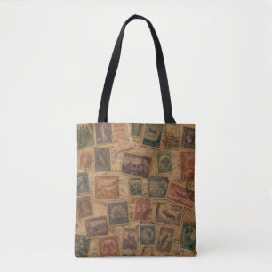 Tote Bag Éphémère Philatélique de Timbre Postal Ancien