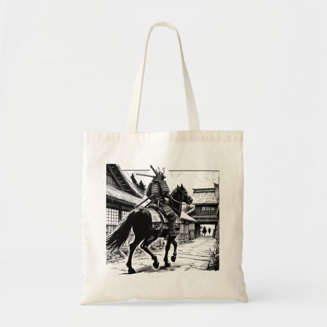 Tote Bag Epic Samurai Rider Manga Art Imprimer (Devant)
