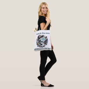 Tote Bag Epic Snowy Mountain Adventures with Wildlife